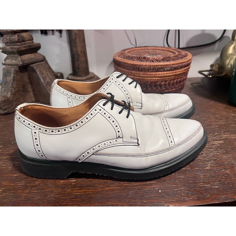 Yohji Yamamoto x George Cox White Leather Brogue Derby Shoes Made in England 8.5 - Picture 3 of 11